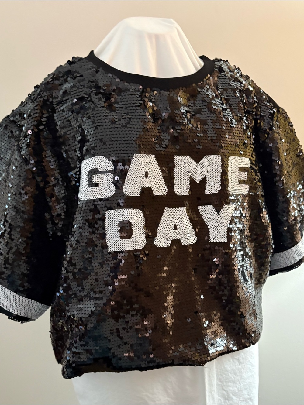 Pink Lily Women’s Sequined Game Day Top